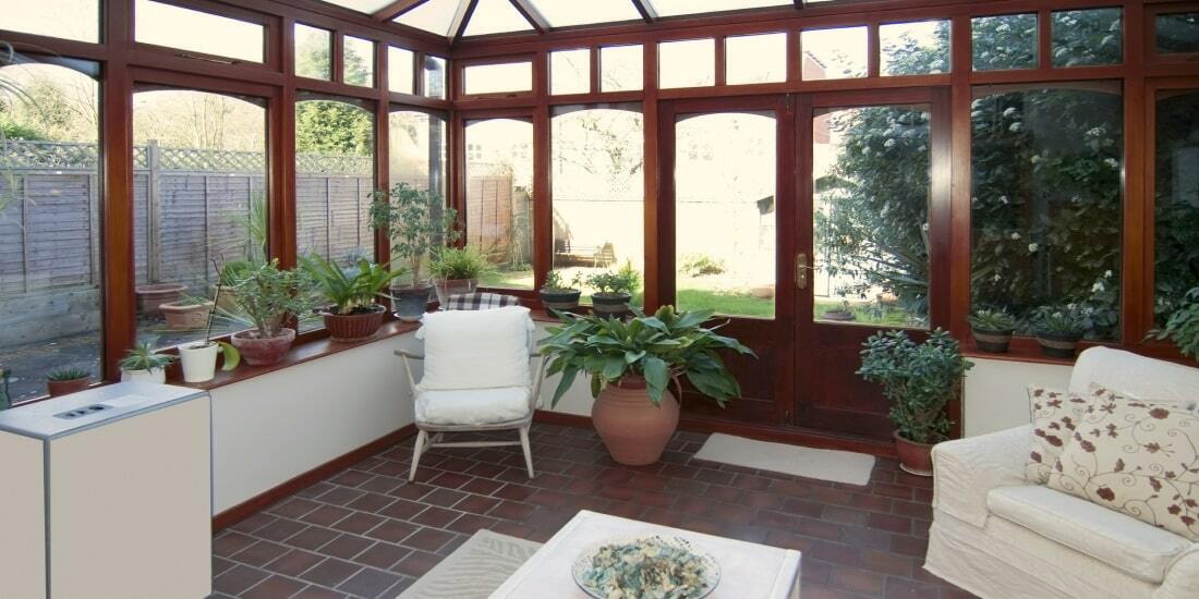 Image of living space in a conservatory
